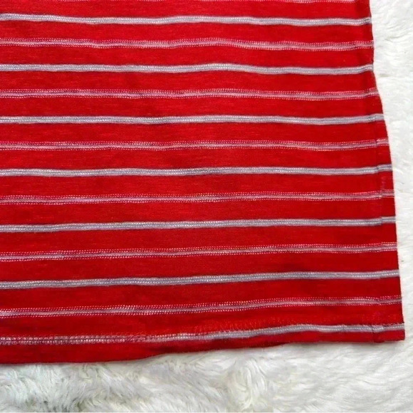 Lucky Brand T-Shirt Red & Grey Striped Size  6 - Picture 13 of 16